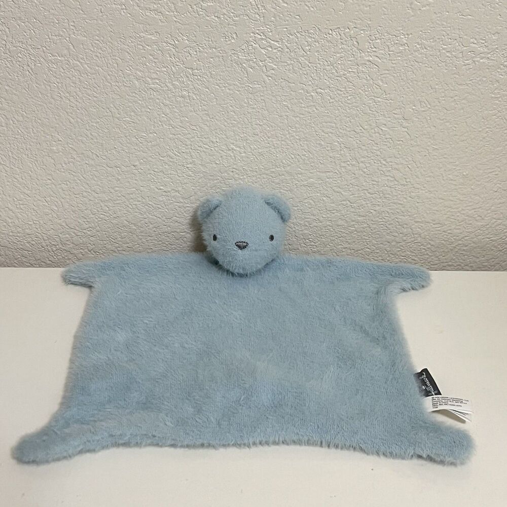 Hallmark Baby's First Lovey Fuzzy Blue Bear Security Blanket Lovie Blankie